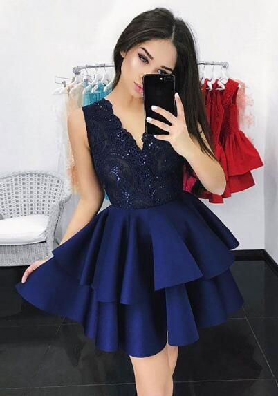 dark blue hoco dresses