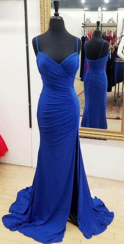 royal blue dress with split