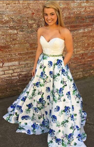 floral prom dresses with pockets