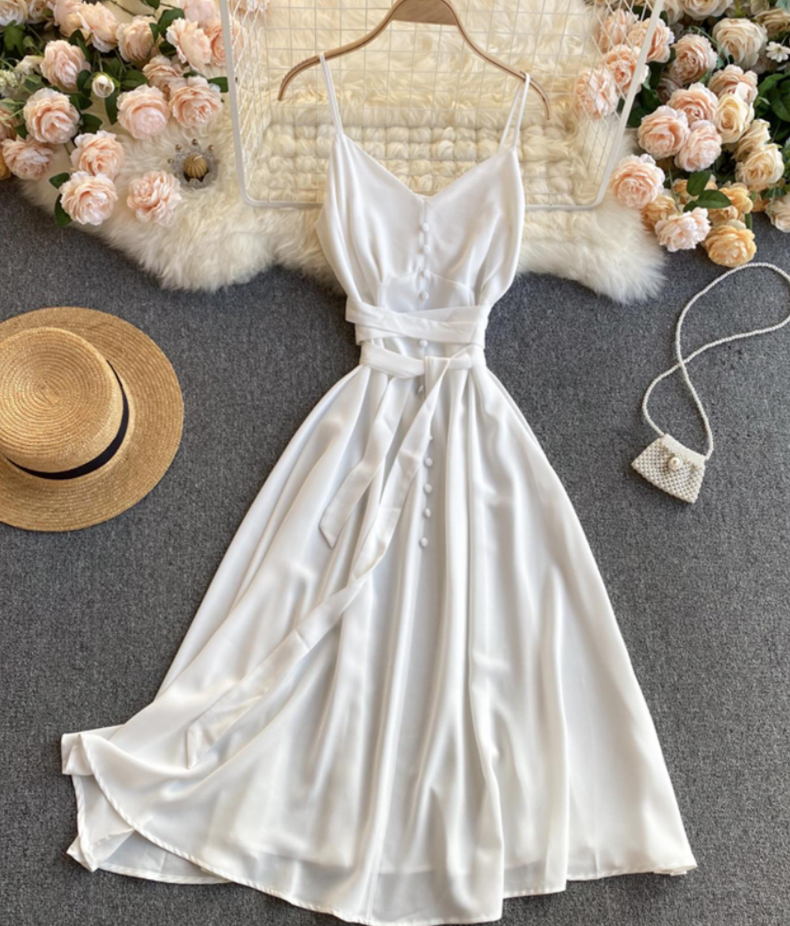 navy blue dress for baby girl New arrivals backless beach dress main image 1