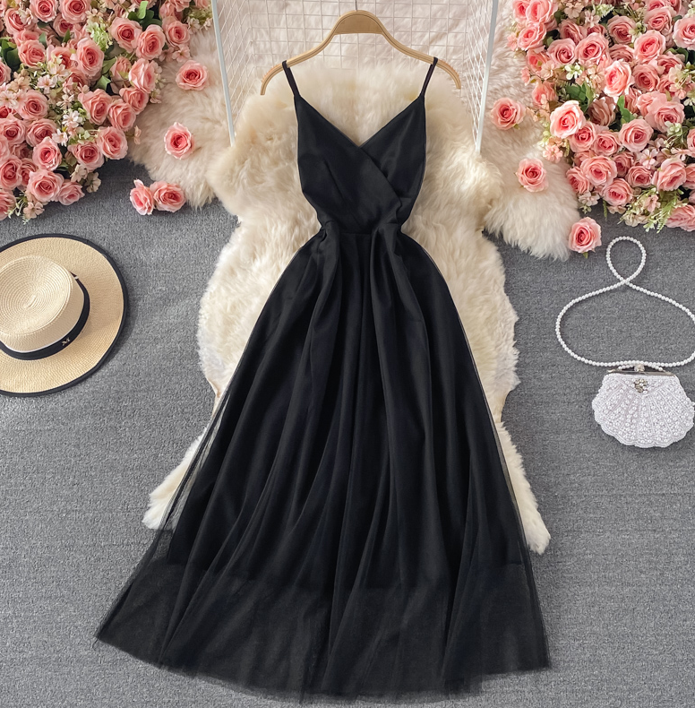 Black Tulle Short Dress A Line Fashion Dress