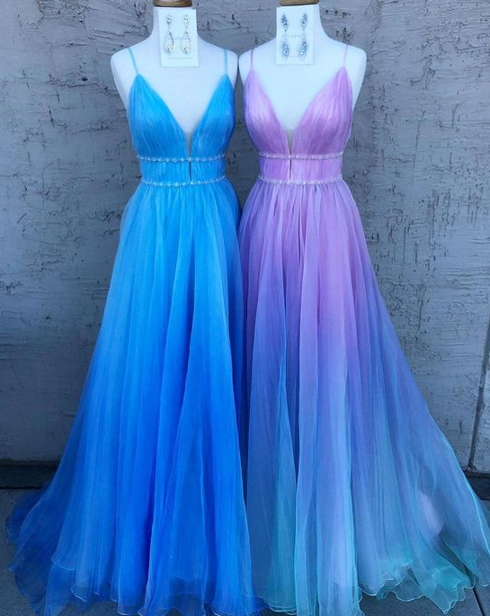 White Tulle Puffy Sleeves Long Prom Dress Sweet 16 Gowns