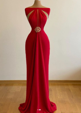Beautiful Red Prom Dresses, Sexy Long Prom Dress, Prom Dresses