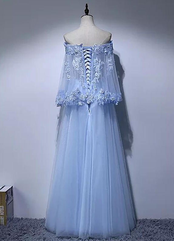 Wavy Off Shoulder Floor Length Dress