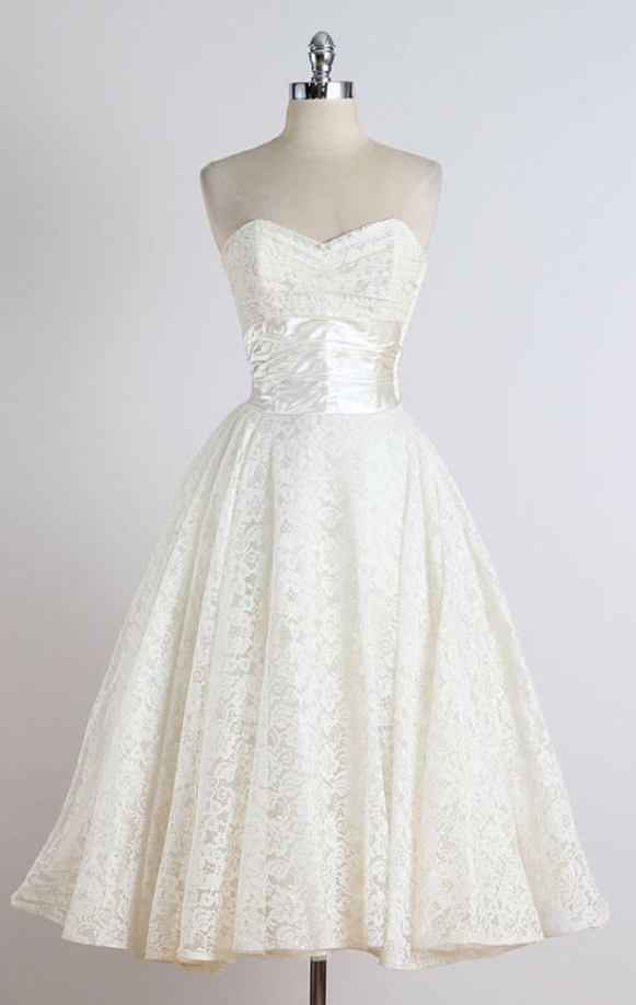 Sweetheart Vintage Ball Gown Beach Wedding Dresses Mini Short Gowns on ...