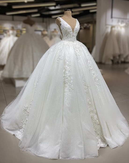 A-line Lace Appliques Vintage Boho Wedding Dress