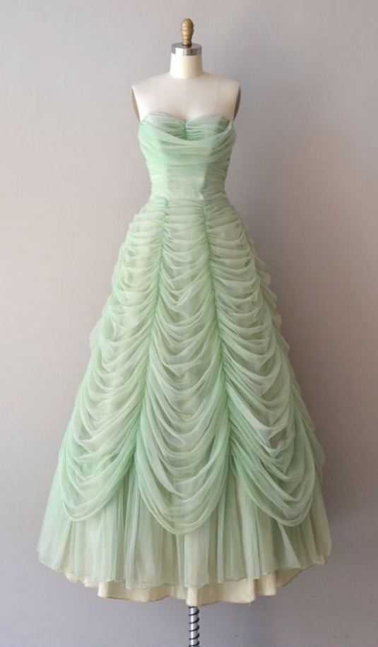 A Line Long Prom Gown Featuring Ball Gown Silhouette With Tiered