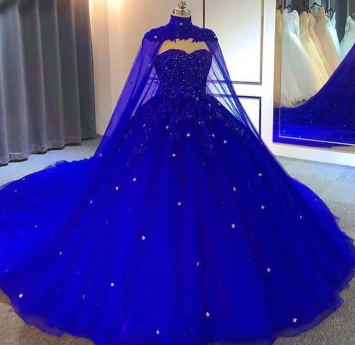 Royal Blue Ball Gown Evening Dress Prom Dress