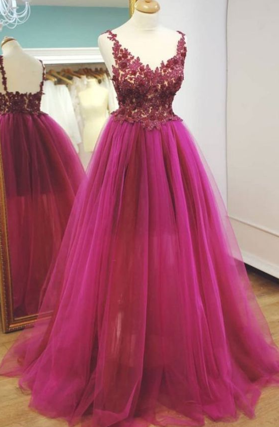 Long Tulle Prom Dresses,formal Dress