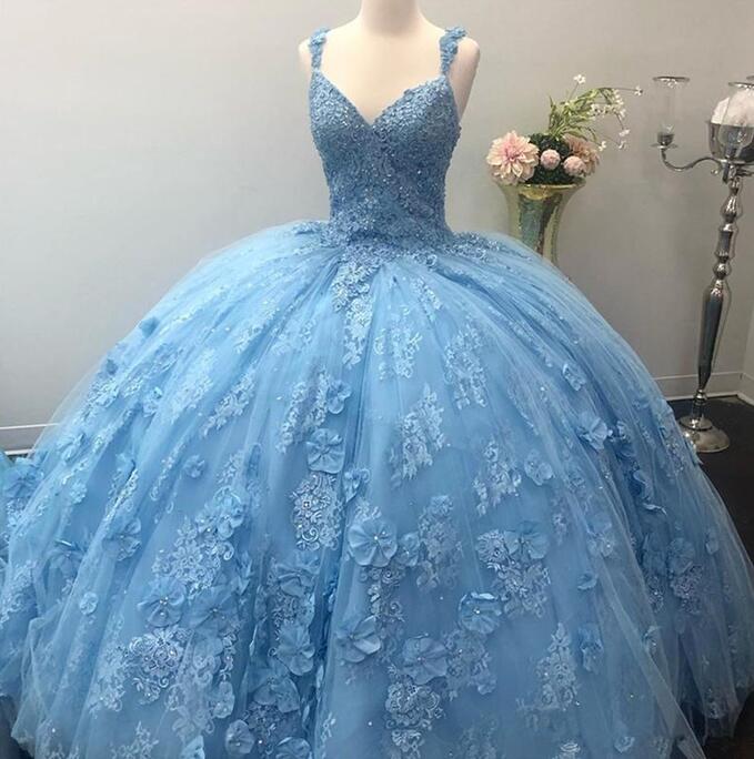 Light Blue Occasion Dresses Ball Gown Party Dresses