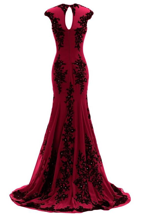 Mermaid Applique Chiffon Evening Prom Dresses on Luulla