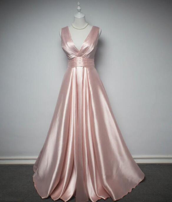 Sexy Pink Evening Dress Prom Dress Custom Made Prom Dresses