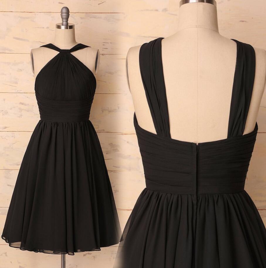 Cute Knee Length Little Black Dresses