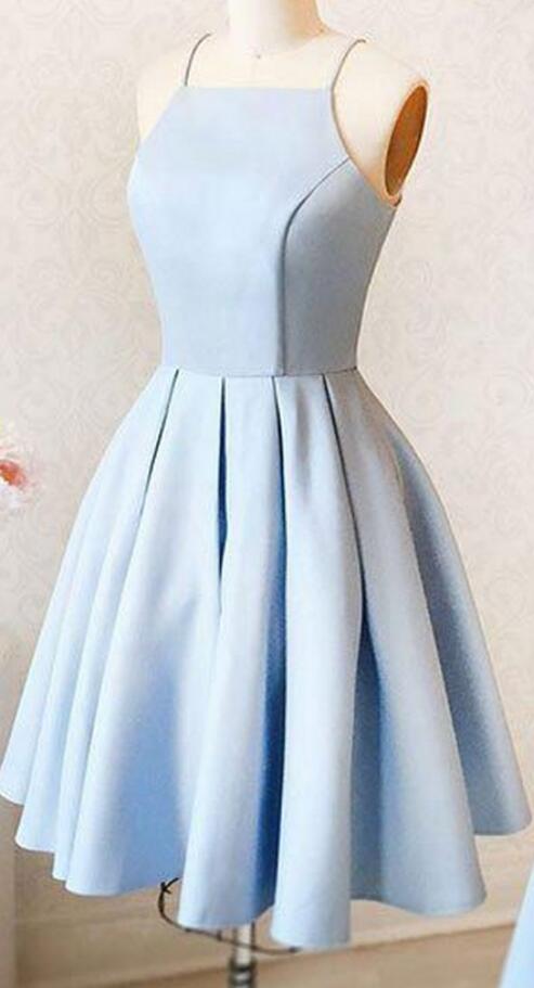 Light Blue Short Homecoming Dress