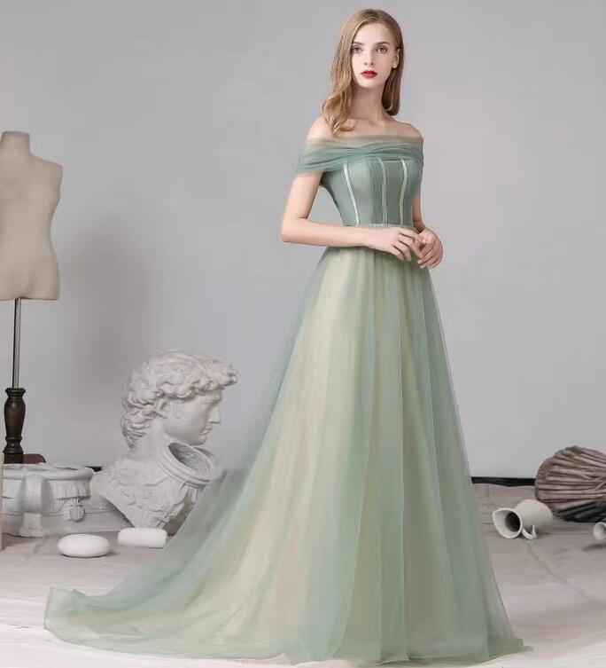 grass green color dress Zapaka Women Grey Green Printed Flower Bridesmaid Dress with Slit Square Neck Chiffon Wedding Guest Dress, Dusty Sage / US20W main image 0