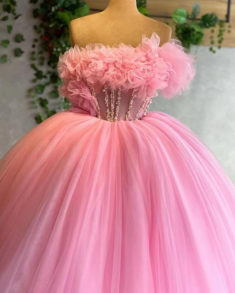 Elegant Ball Gown Pink Prom Dress on Luulla