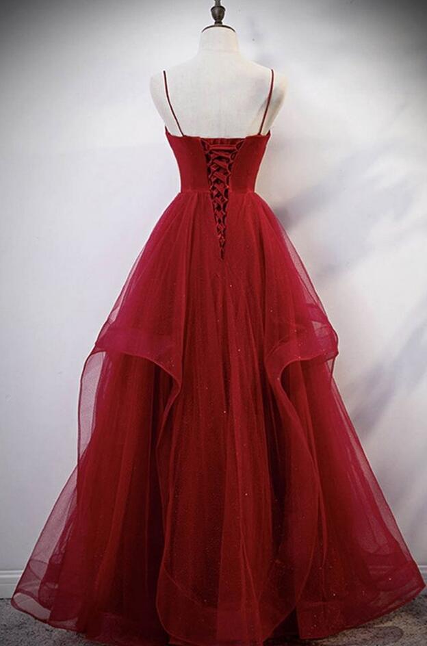Chic Burgundy Long Prom Dresses Sequins Off-shoulder Sheath Evening Dress  DP04966