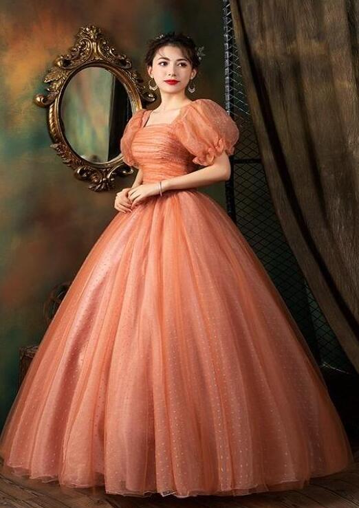 Vintage Peach Prom Dress