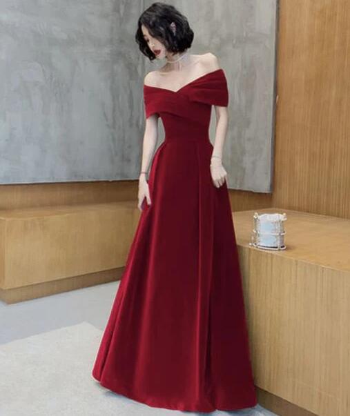 Elegant Velvet Long Prom Dress