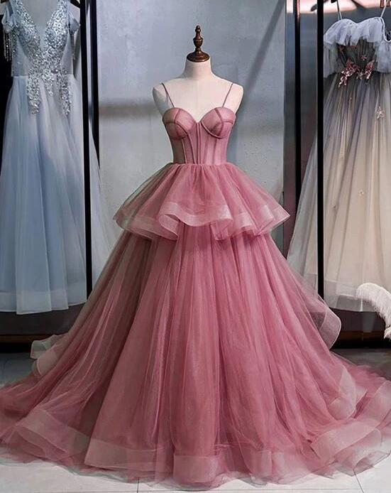Sexy Pink Long Evening Dress Prom Dress