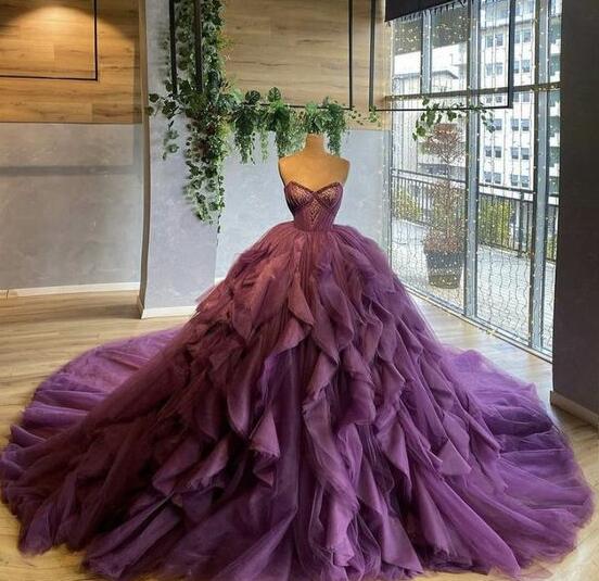 Purple Quinceañera Dress Ball Gown Prom Dresses