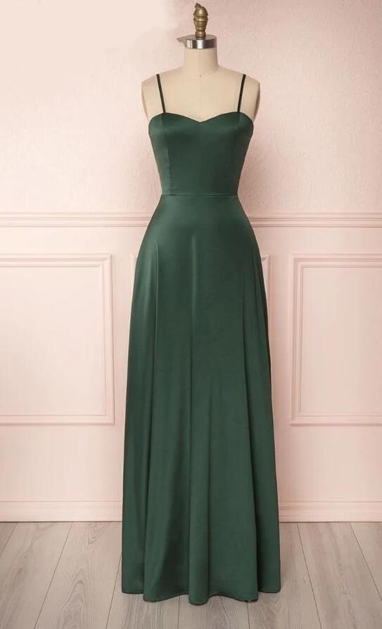 Sweetheart Spaghetti Straps Beaded Sequins High Side Slit and Train Prom Dress WU1171
