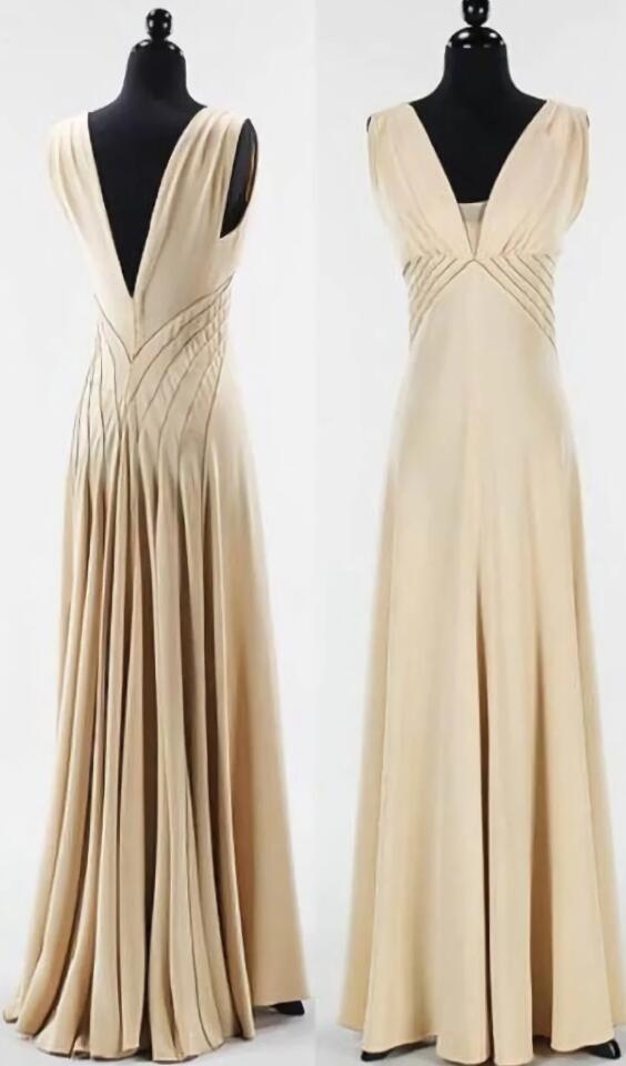 A Line V Neck Sleeveless Long Prom Formal Graduation Evening Dresses with Slit main image 0