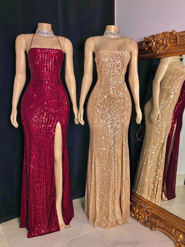 Glitter Sequin Beaded Sheath Slit Short Prom Dress Formal Homecoming Dress Cocktail Dress
