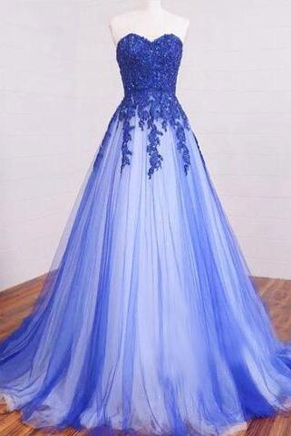 Sweetheart Lace Beading Long Prom Dresses,sexy High Low Elegant Prom Dress,modest Prom Gowns