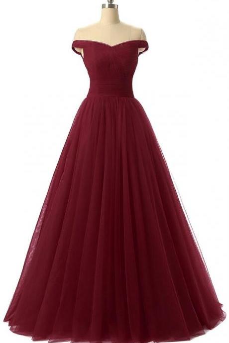Sexy Dresses For Prom, Charming Prom Dress, Sexy A-line Tulle Prom Formal Evening Homecoming Dress Ball Gown