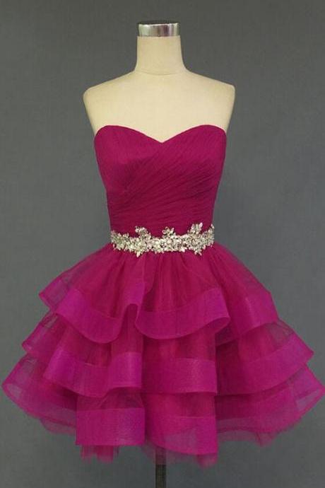 Organza Homecoming Dress,charming Sweetheart Homecoming Dress, Short Noble Homecoming Dress,short Prom Dress