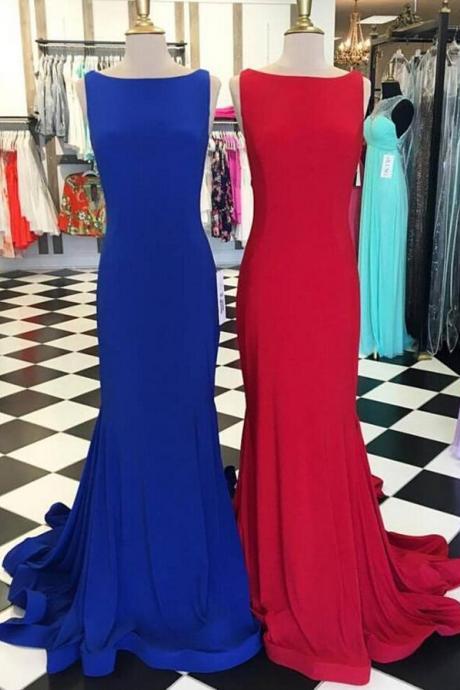 Backless Sexy Mermaid Prom Dresses, V Back Formal Dresses, Graduation Party Dresses, Banquet Gowns,sweet 16 Dresses