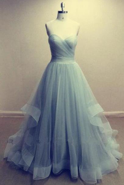 Charming Long Prom Dress, Tulle Prom Dress, Long Evening Dress , Party Dresses
