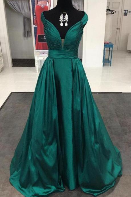 Dark Green Prom Dress,Simple Prom Dress,Sexy A line Prom Dress,Long Formal Evening Gowns Dresses ,Prom Dresses Elegant