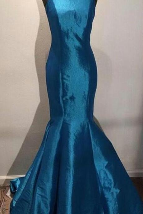 Halter Open Back Prom Dress,sexy Mermaid Prom Dress,simple Prom Dress