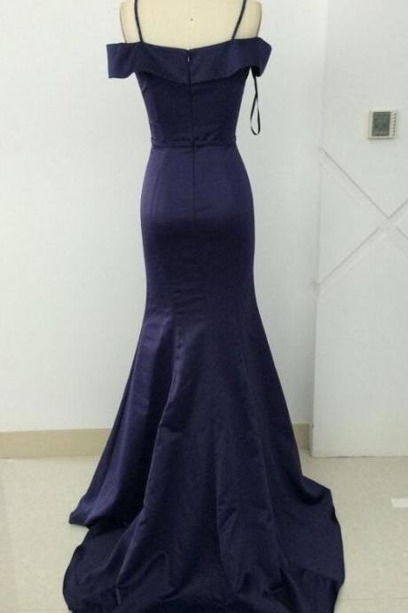 Navy Blue Prom Dress,formal Dress,off The Shoulder Sheath Prom Dress,mermaid Prom Dress,stain Prom Dress