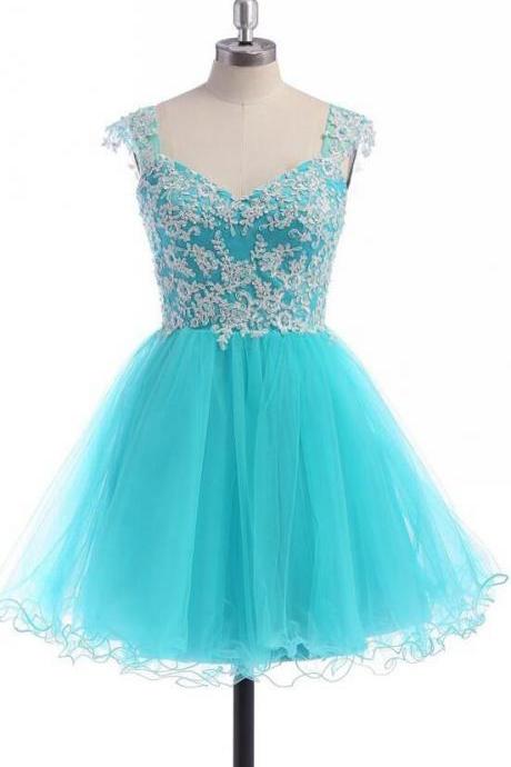 Gorgeous Baby Blue Lace Homecoming Dress, Prom Dress,graduation Dress, Homecoming Dress, Party Dress,short Homecoming Dress,short Prom