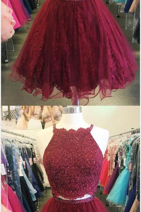 Tulle Homecoming Dress Short,two Piece Homecoming Dress, Cute Homecoming Dresses,homecoming Gowns