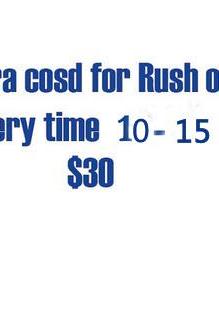 Extra cost for rush order