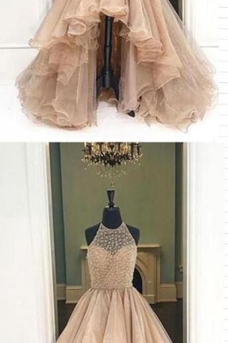 Tulle Prom Dress,sexy Prom Dress,high Low Evening Prom Dresses, Long A Line Party Prom Dress, Custom Long Prom Dresses, Formal Prom Dresses