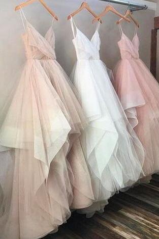 Ball Gown Prom Dress, Tulle Long Prom Dresses ,sexy Prom Dress, Modest Prom Dress