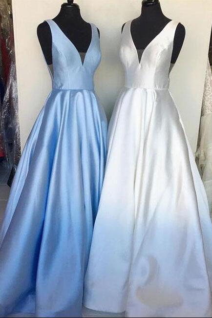 Stain Prom Dress,simple V Neck Prom Dress, Prom Dress,long Prom Dress, Evening Dress Prom Gowns, Formal Women Dress