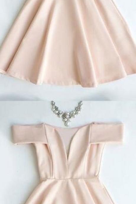 Cute Pink Evening Dress ,short Prom Dress,stain Prom Dress,sexy Homecoming Dress