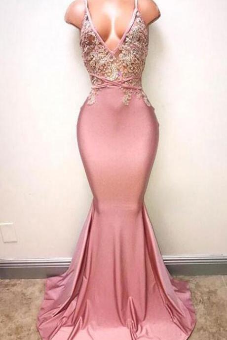 Charming Prom Dress,stain Prom Dress,sexy Prom Dress,lace Mermaid Prom Dresses, Long Evening Dress, Formal Gown