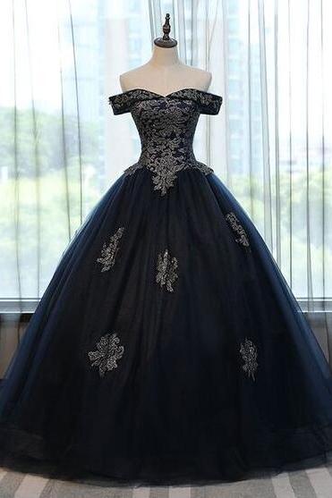 Black Evening Dress,ball Gown Prom Dress,long Prom Dress Sweep Train, Simple Black Long Prom Dress, Sexy Black Woman Dress, Formal Prom Dresses