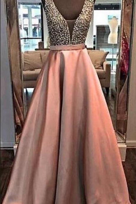 Sexy Prom Dress,beading Prom Dress,stain Prom Dress,long Prom Dress, Elegant Prom Dress,beaded Prom Dresses,long Evening Dress,formal Gown