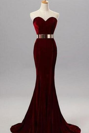 Sweetheart Prom Dress,Cheap Prom Dress,Simple Prom Dresses,Long Mermaid Burgundy Prom Gowns,Elegant Party Prom Dresses,Modest Evening Dresses 