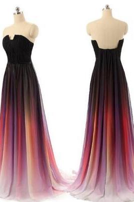 Strapless Prom Dresses,2018 Prom Gowns,sexy Prom Dress, Pretty Formal Gowns,modest Evening Dresses