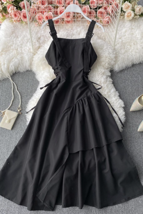 Beauty A Line Prom Dress Black Fashion Dress