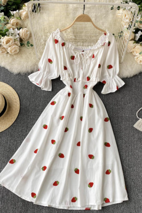 Sweet Strawberry Dress Cherry Dress